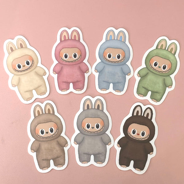 [WATERPROOF] Labubu Exciting Macaron Series Vinyl Sticker Decal