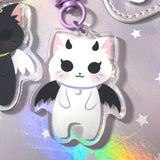 Pandy and Friends Angel and Devil Cats Acrylic Keychain