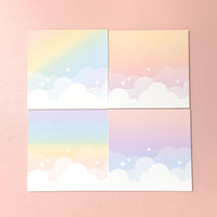 Small Memo Pad -- Rainbow Cloud Bank