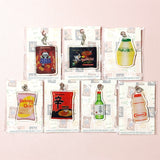 Asian Snacks and Drinks Mini Acrylic Charms