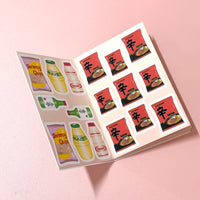 Asian Snacks and Drinks Mini Sticker Book