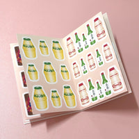 Asian Snacks and Drinks Mini Sticker Book
