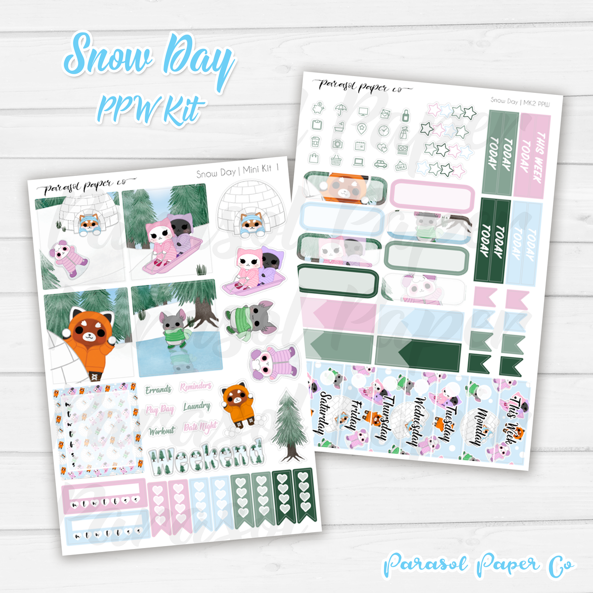 Ppw Paper PPW Mini Kit - Snow Day – Parasol Paper Co