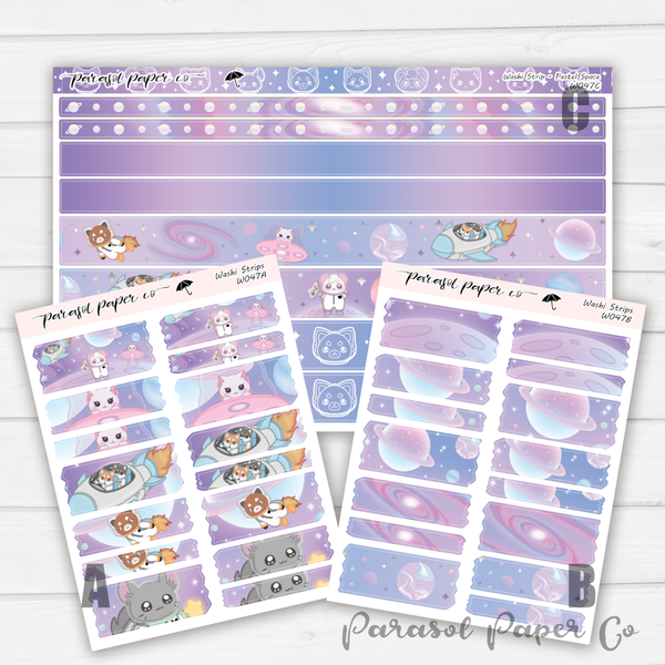 Washi Strips - Pastel Space - W047