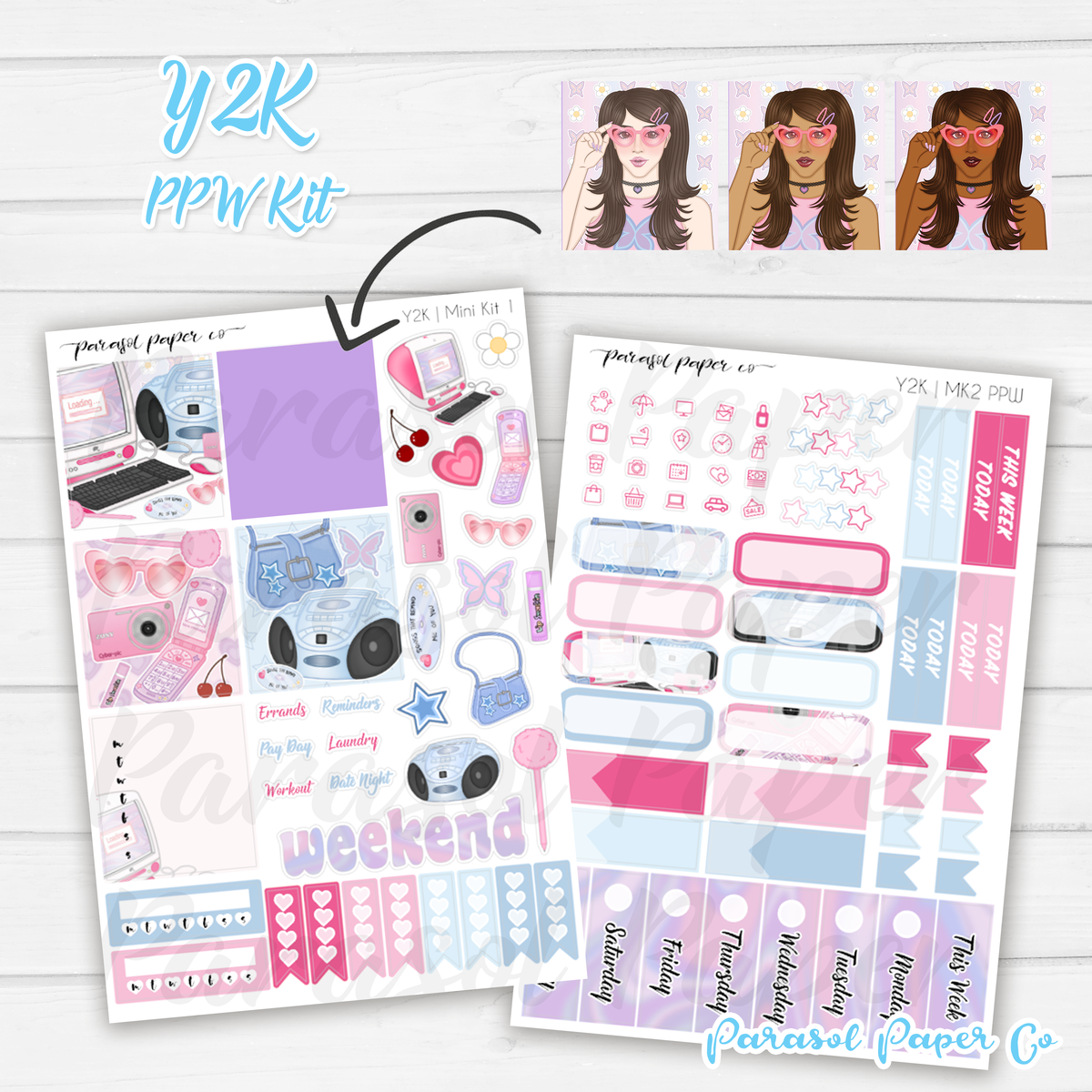 Ppw Paper PPW Mini Kit - Y2K – Parasol Paper Co