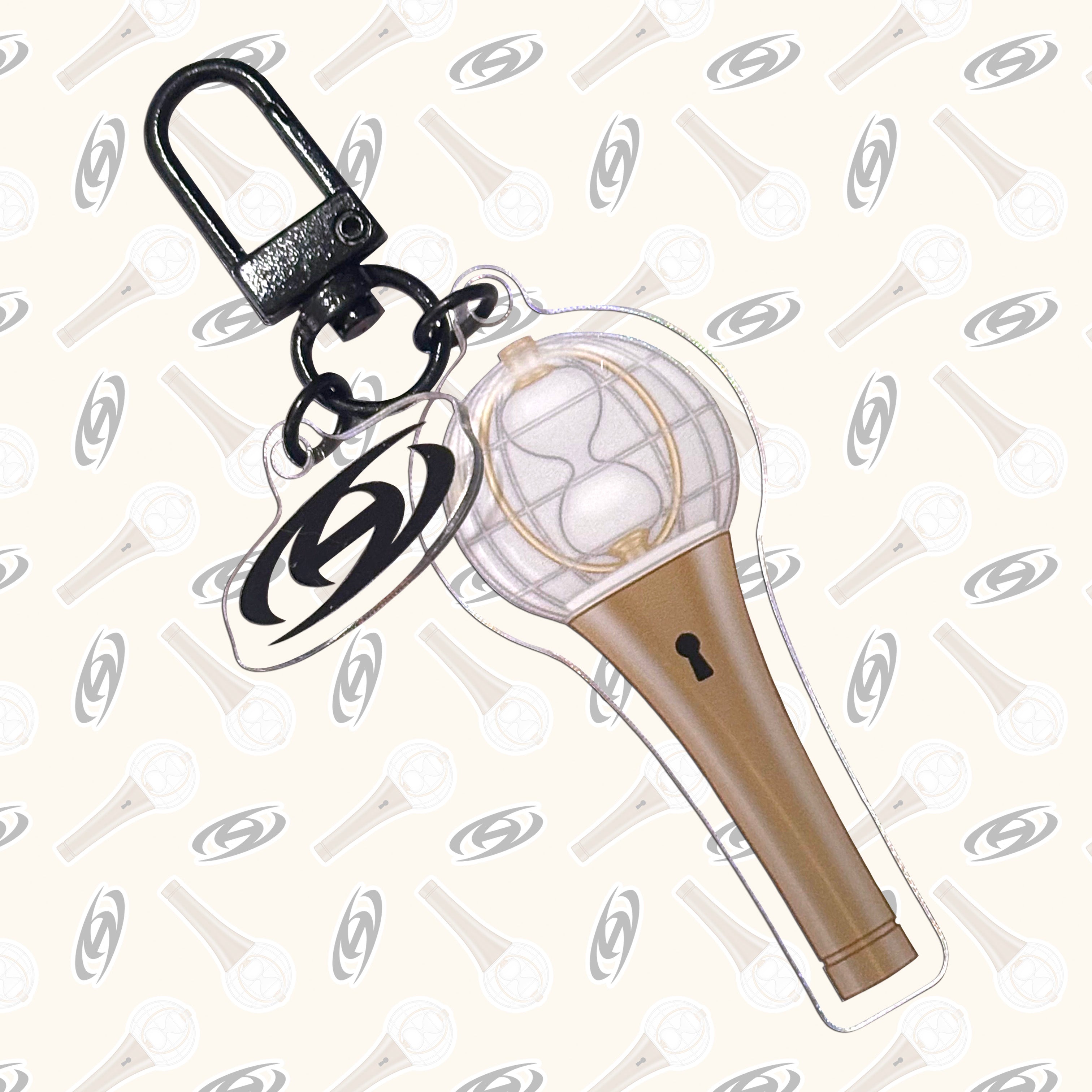 ATEEZ LIGHTINY Logo Lightstick Dangle Charm Acrylic Keychain