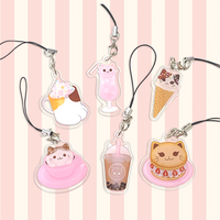 Cat Café Mini Acrylic Charms