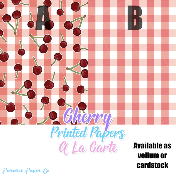 Cherry - Vellum and Cardstock Papers