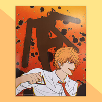 Chainsaw Man Character Prints - Denji Aki Power - 14" x 11" large anime manga cardstock art print - gift with purchase