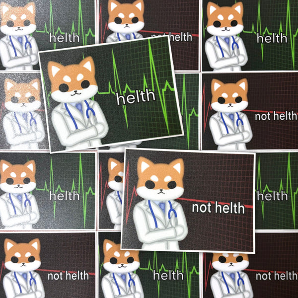 [WATERPROOF] Junior Helth Not Helth Meme Vinyl Sticker Decal