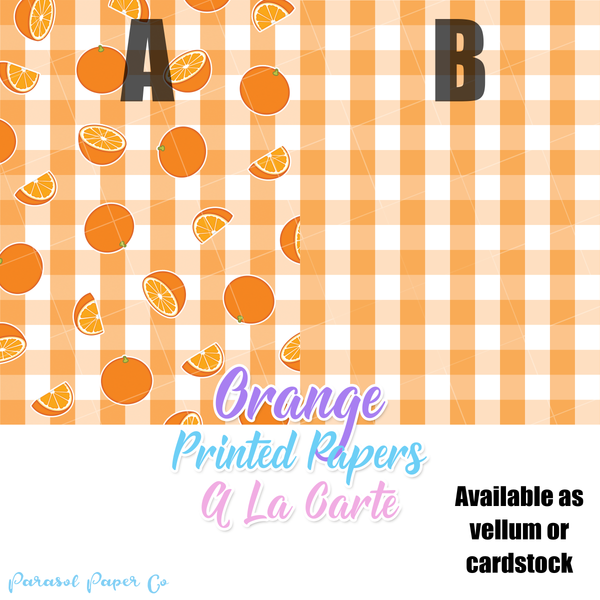 Orange - Vellum and Cardstock Papers