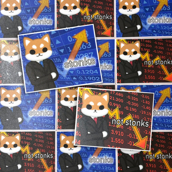 [WATERPROOF] Junior Stonks Not Stonks Meme Vinyl Sticker Decal