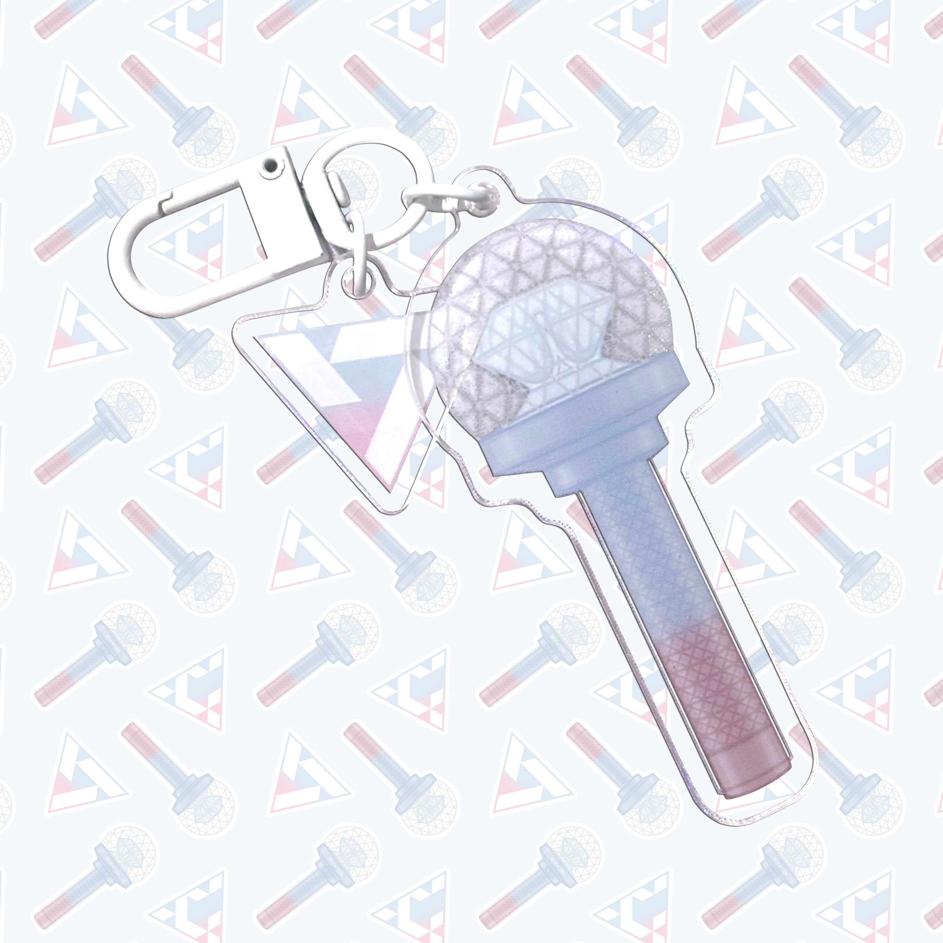 SEVENTEEN Carat Bong Logo Lightstick Dangle Charm Acrylic Keychain