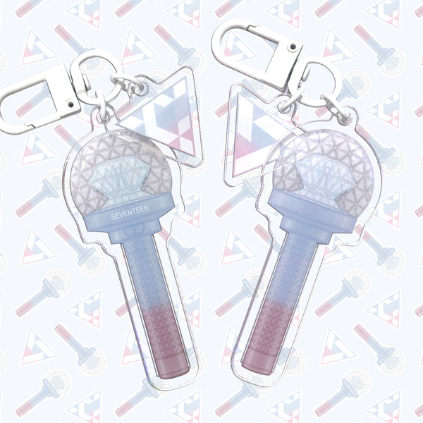SEVENTEEN Carat Bong Logo Lightstick Dangle Charm Acrylic Keychain