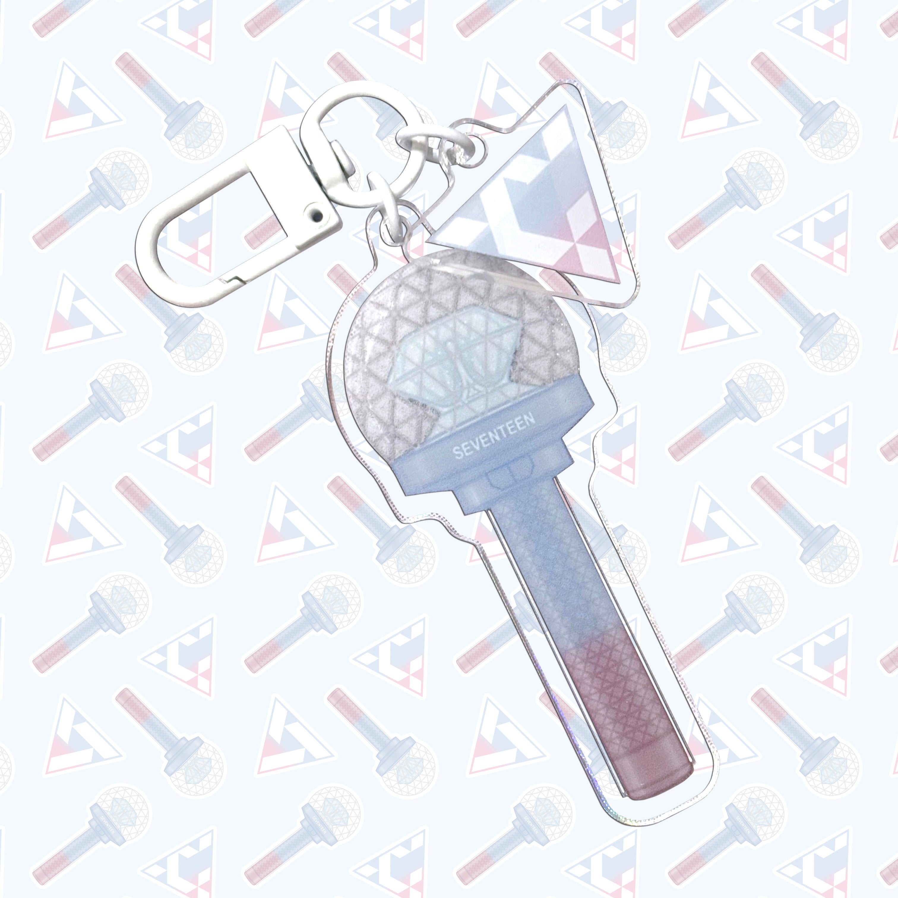 SEVENTEEN Carat Bong Logo Lightstick Dangle Charm Acrylic Keychain