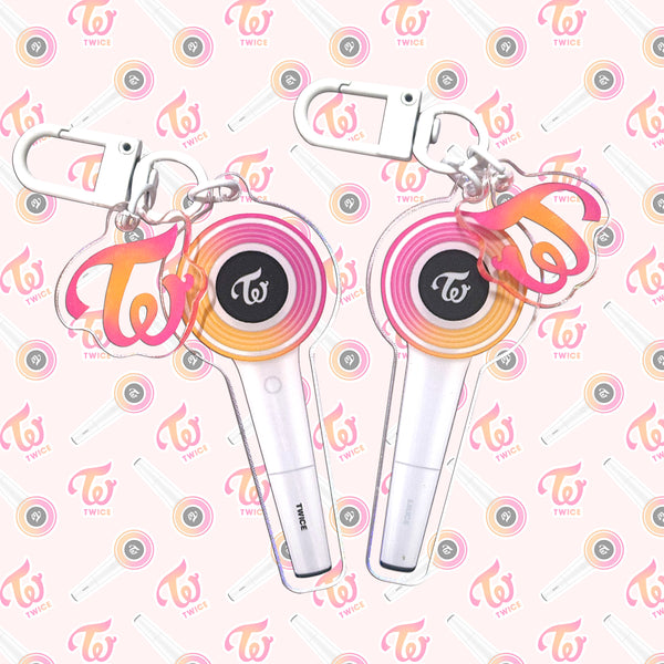 Twice Candy Bong Logo Lightstick Dangle Charm Acrylic Keychain