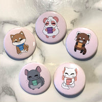 Pandy and Friends Pin Back Button - Planner