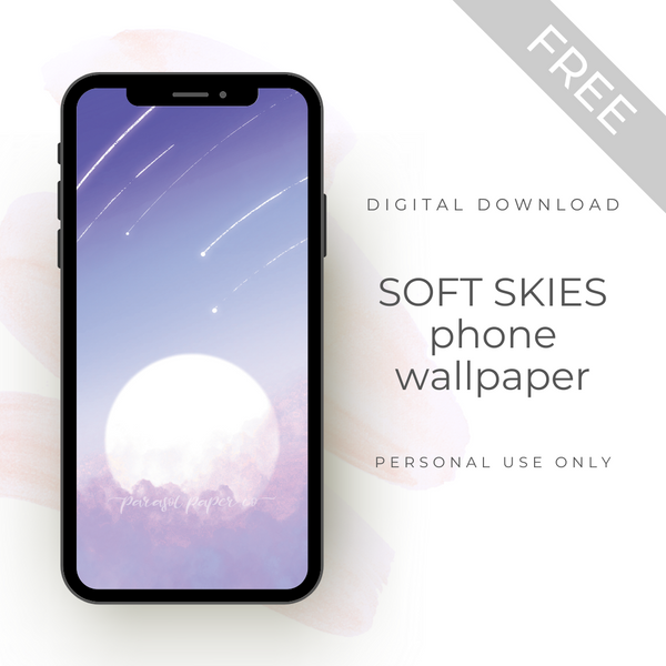 [FREE] Digital Download - Soft Skies Phone Wallpaper