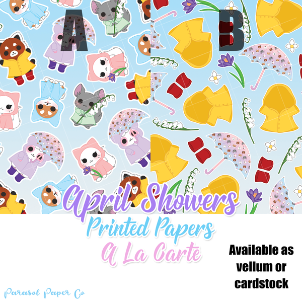 April Showers - Vellum and Cardstock Papers