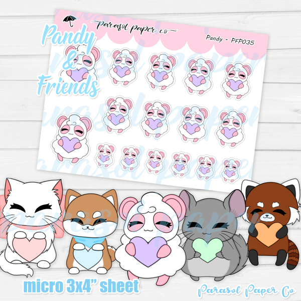 Pandy and Friends - Pastel Heart - PF035