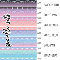 Green-Blue Sparkle Foiled Washi Set