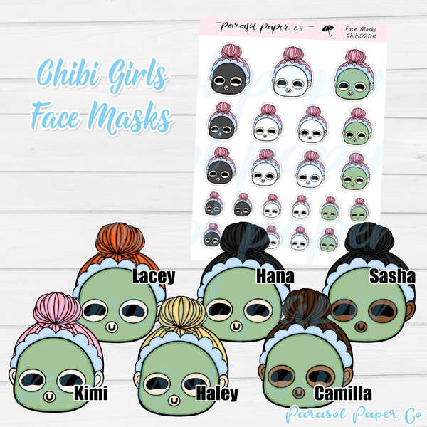 Chibi Girl - Self Care- Face Masks