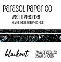 Preorder ghouls blackout foiled washi set crystalize