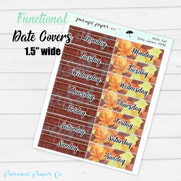 F016 - Hello Fall Date Covers