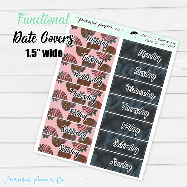 F041 - Strawberries & Champagne Date Covers