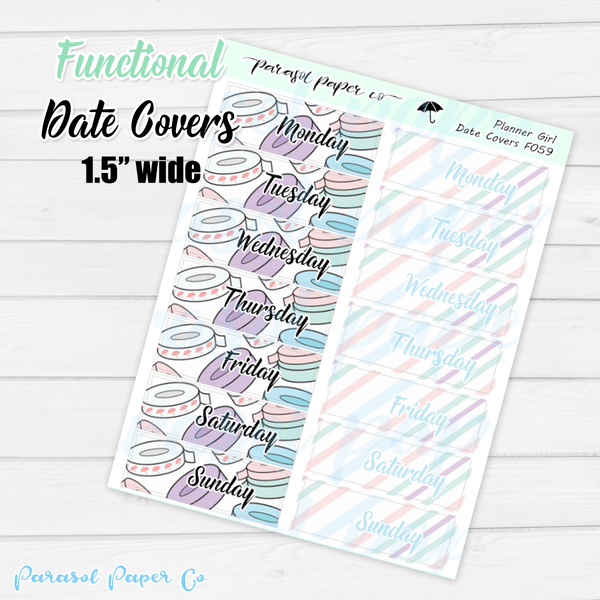 F059 - Planner Girl Date Covers