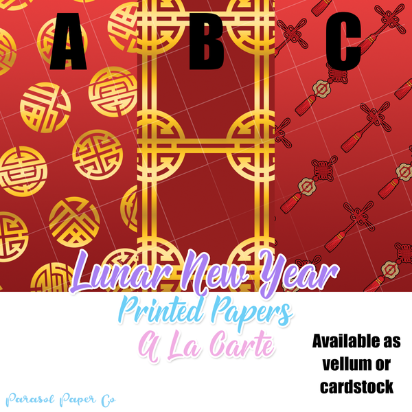 Lunar New Year - Printed Papers - a la carte