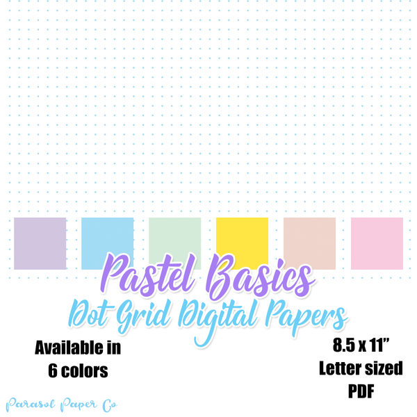 Pastel Basics - Dot Grid Digital Papers