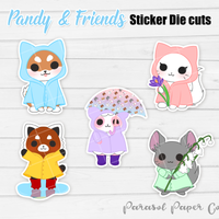 Pandy and Friends - Sticker Die Cut - April Showers
