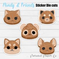 Pandy and Friends - Sticker Die Cut - Cookies