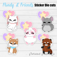 Pandy and Friends - Sticker Die Cut - Balloons