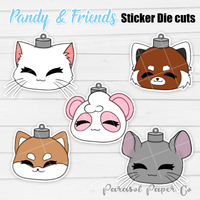 Pandy and Friends - Sticker Die Cut - Ornament