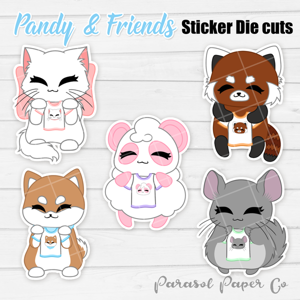 Pandy and Friends - Sticker Die Cut - Tee