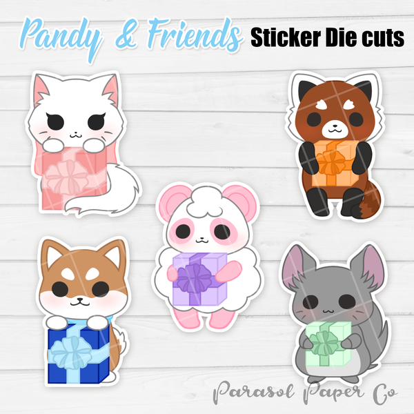 Pandy and Friends - Sticker Die Cut - Gift