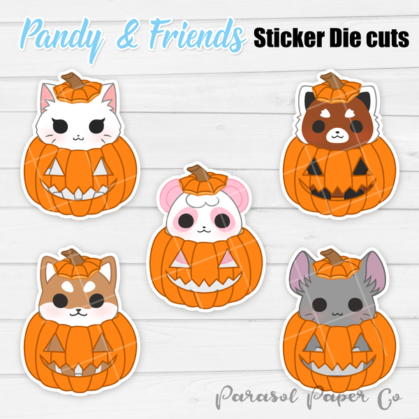 Pandy and Friends - Sticker Die Cut - Jack-O-Lantern