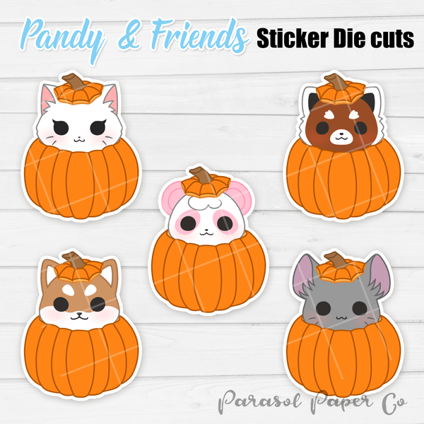 Pandy and Friends - Sticker Die Cut - Pumpkin