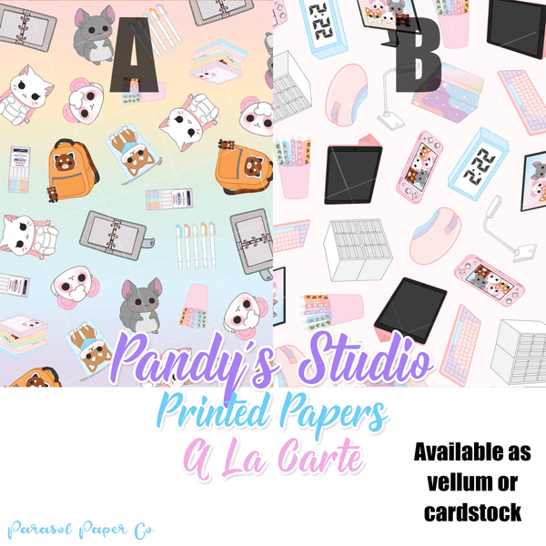 Pandy's Studio - Vellum and Cardstock Papers