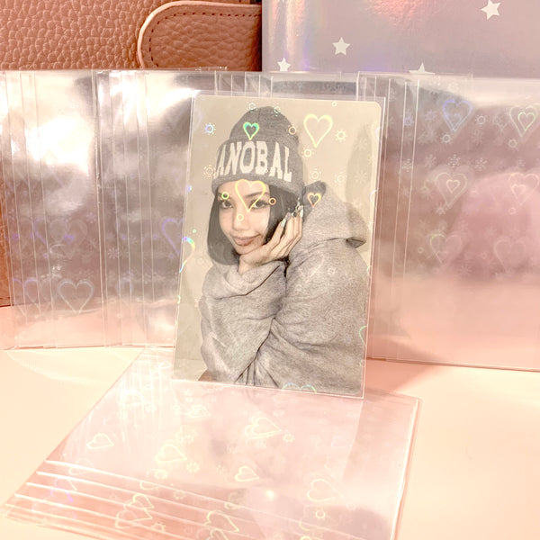 Holo Heart Kpop Photocard Top Loader Sleeve