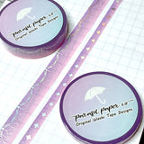 Purple-Pink Sparkle Foiled Washi Set