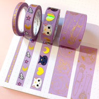 Purple Moon Princess Foiled Washi Set