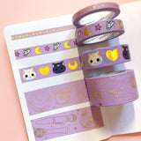 Purple Moon Princess Foiled Washi Set