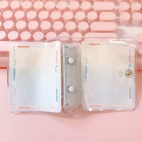 White Clear Mini Binders