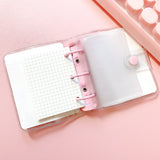 Pink Clear Mini Binders