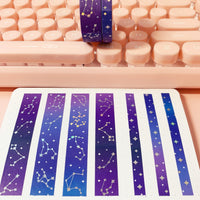 Washi Tape - 15mm/7mm Galactic Constellation Foiled Washi Tape Set
