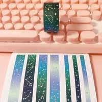 Washi Tape - 15mm/7mm Cosmic Constellation Foiled Washi Tape Set