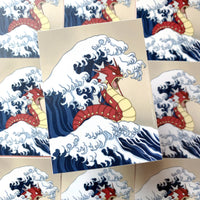 [WATERPROOF] Great Wave Gyarados Pokemon Meme Vinyl Sticker Decal